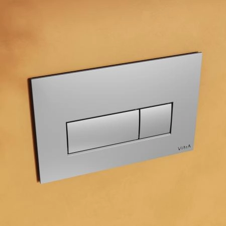 Кнопка смыва для инсталляции VitrA Root Square  740-2380 глянцевая хром двойный смыв