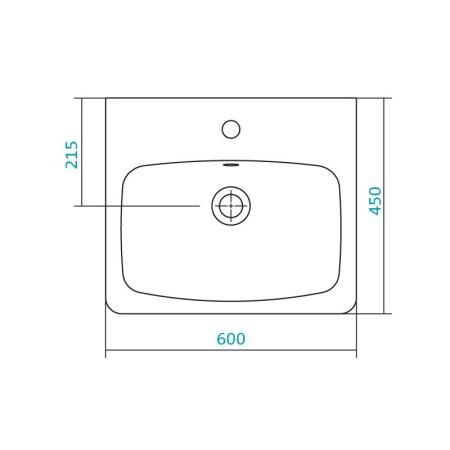 Раковина Santek Нео 1WH302186 60 см 1/отв