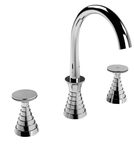 Stella Titian cмеситель для раковины на 3 отверстия с высоким изливом, с донным клапаном, цвет Oro Rosa