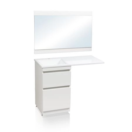 Тумба под раковину Elfante Даллас 110 напольная, Люкс белая, PLUS