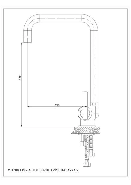 Смеситель для кухни GPD FREZIA MTE100 хром