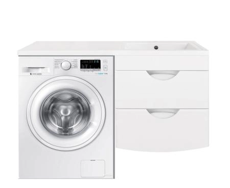 Тумба под раковину Style Line Elfante Жасмин 2 60 (2 ящ.), белая, PLUS, подвесная