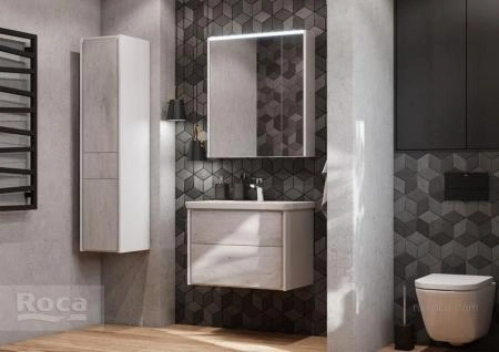 Шкаф колонна Roca Ronda L белый матовый/бетон ZRU9303005