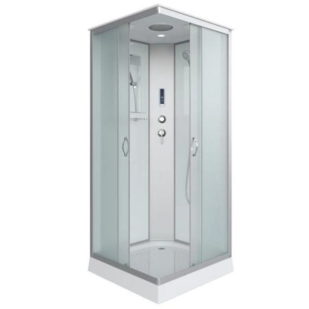 Душевая кабина Niagara NG-1101-14P 900х900х2150 низкий поддон 13см стекло матовое с полкой