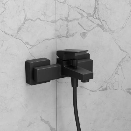 Смеситель VitrA Minimax Square  A4352036EXP настенный однорычажный матовый черный латунь