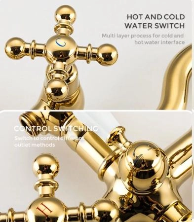 Душевая система Gappo G2489-6 для ванны, золото