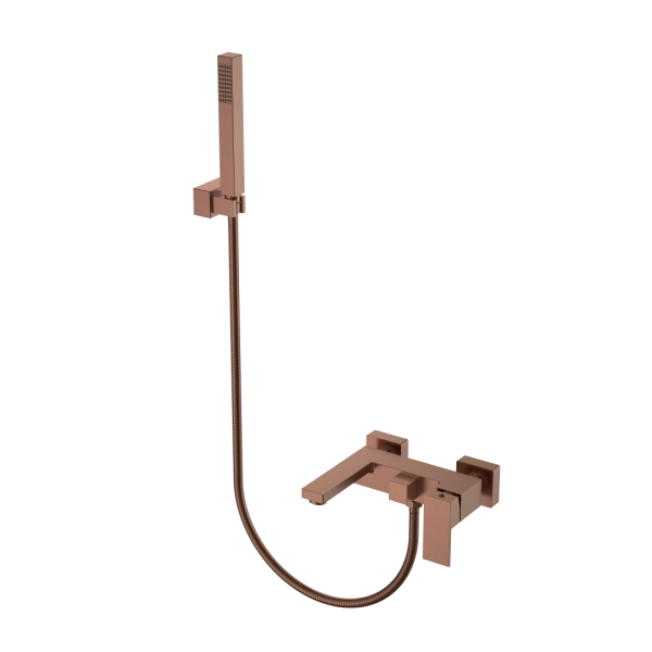 Смеситель для ванны Boheme с душем Qubic Brushed Bronze 473-BRB