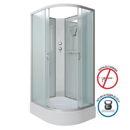 Душевая кабина Niagara NG-33084-14LBK 1000х800х2000 средний поддон  26см стекло матовое
