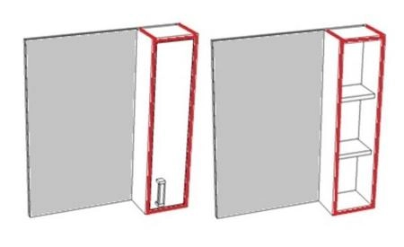 Зеркало-шкаф Corozo Спектр 50 зеленое