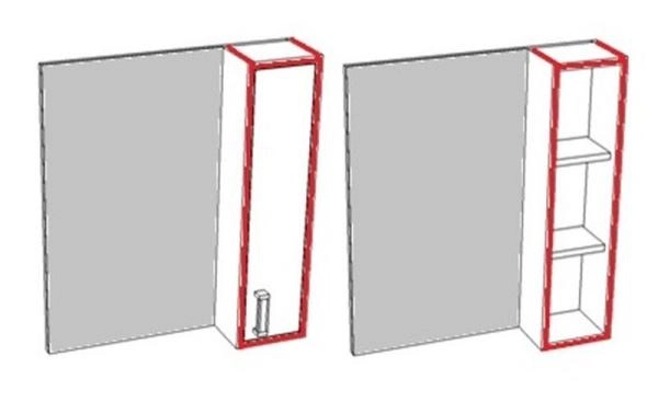 Зеркало-шкаф Corozo Спектр 50 зеленое