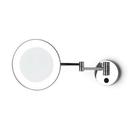 Bertocci Specchi Зеркало косметические, настенное круглое зеркало с LED-подсветкой,выключателем,3-кратное увеличение, цвет: хром