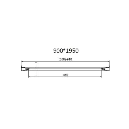 Душевая дверь Vincea Slim 8mm VDP-4SL900CL, хром, стекло прозрачное