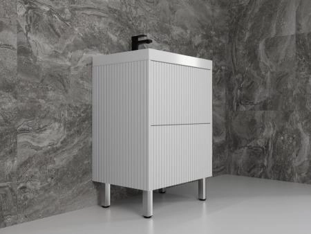 Тумба напольная Style Line Стокгольм 60, Classic 60, (2 ящ.) белый рифленый софт, PUSH