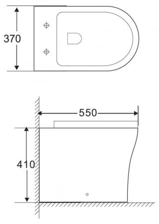 Унитаз Belbagno ANCONA BB1224CBR-P приставной безободковый