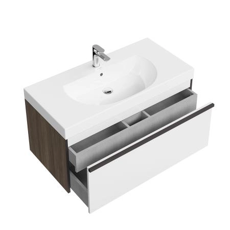 Тумба Kerama Marazzi MODULA МОДУЛА MOD.100.1+1\AR подвесная 100 с ящиком 1+1, арабика