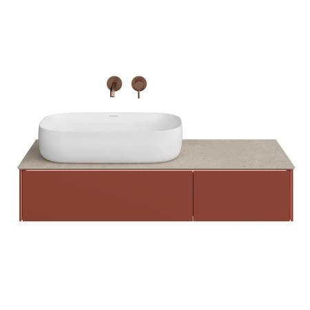 Тумба Kerama Marazzi MAGICA МАДЖИКА MA.120.2\VR.M подвесная 120, 2 ящика, венецианский красный матовый