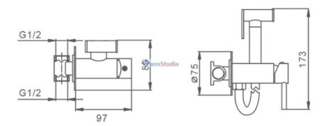 Гигиенический душ Frap F7505-6 черный