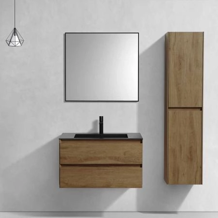 Тумба под раковину Vincea Luka 800 подвесная, 2 ящика soft-close, цвет T.Oak