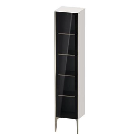 Duravit XViu Шкаф подвесной со стеклянной дверью 40x36x177см, 4 стеклянные полки (петли справа), цвет: белый глянцевый/champagne matt