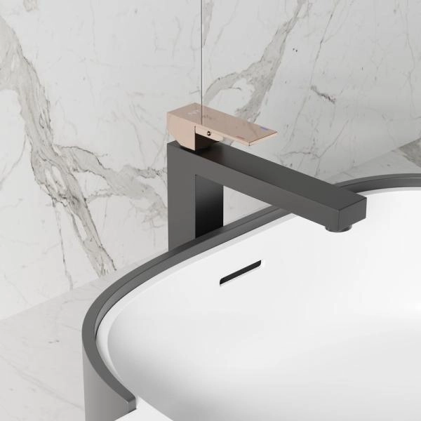 Смеситель NT BAGNO NT9001HBG ADIGO HBG для раковины черный матовый