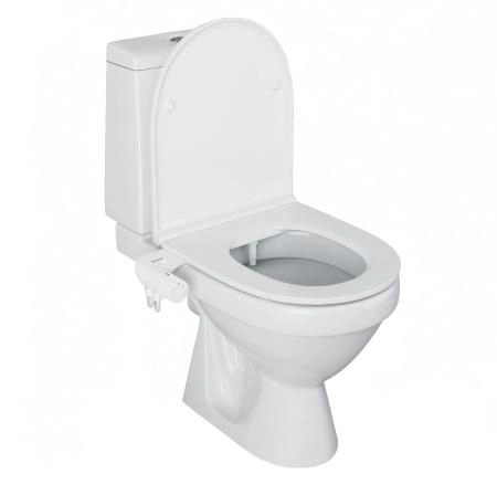 Унитаз-компакт безободковый c биде Damixa Origin Evo 421788607SC с сиденьем микролифт белый