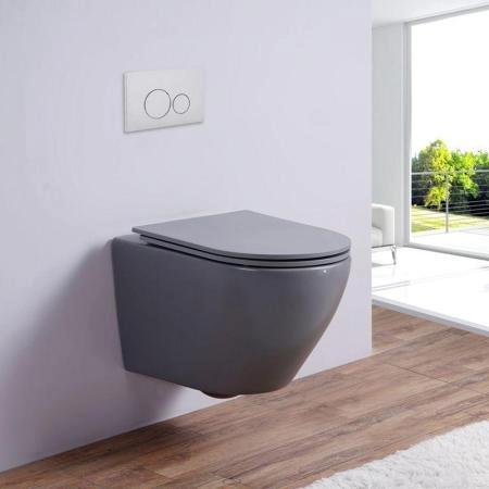 Унитаз Esbano AZALEA (Matt Grey) подвесной безободковый микролифт