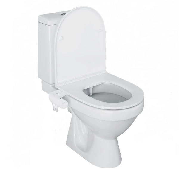 Унитаз-компакт безободковый c биде Damixa Origin Evo 421788607SC с сиденьем микролифт белый