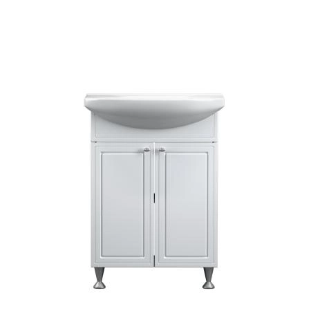 Тумба с раковиной напольная RedBlu by Damixa Palace One M41-FSX0601WG-WCC060 белый глянцевый