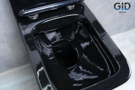 Унитаз Gid Tr2144BL 52 см подвесной безободковый микролифт черный глянцевый