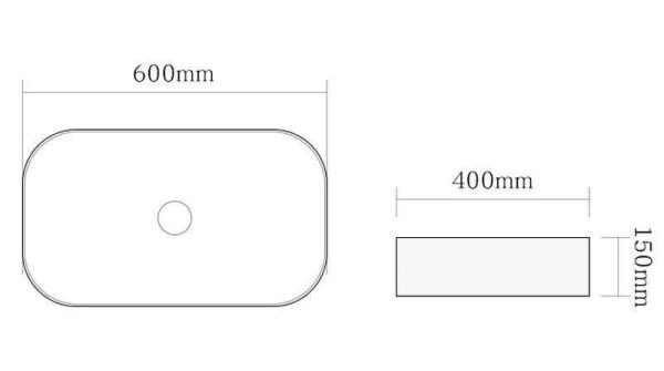 Раковина SantiLine SL-7022MM керамическая, накладная