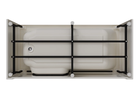Ванна "Грасс 2" (правое исполнение, ванна с рамой - 1 шт., слив-перелив - 1 шт., фронтальная панель - 1 шт.)
