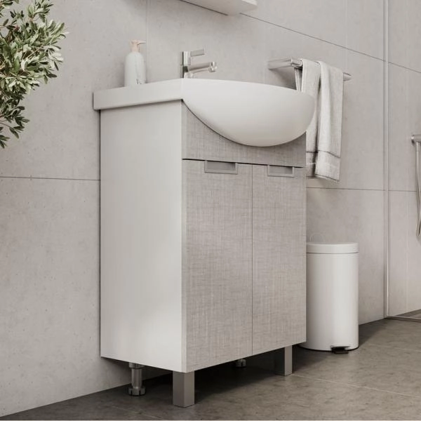 Тумба для ванной Volna Vario Sf 50.2D Софт/белый напольная (Рива) раковина отдельно