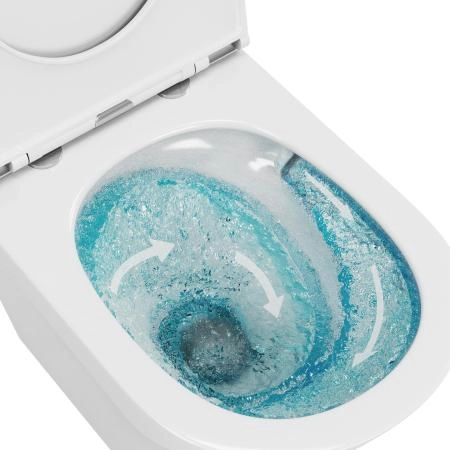 Унитаз подвесной безободковый OWL Wave Cirkel-H с сиденьем DP микролифт OWLT190801