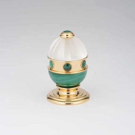 THG Cheverny Malachite Вентиль смесителя для раковины, вставки малахит, цвет: полированное золото