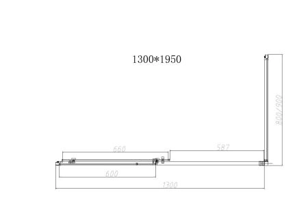 Душевой уголок Vincea Slim-N VSR-4SN8013CGB, 1300*800, черный, стекло тонированное