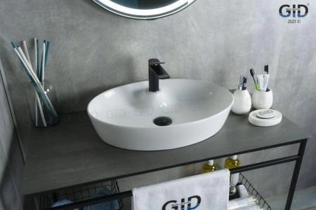 Раковина Gid N9436 55x40 на столешницу белая