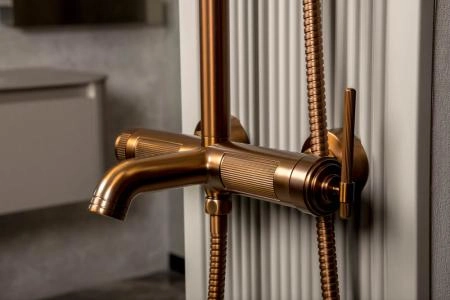 Стойка для душа Boheme ETERNA BRUSHED BRONZE 178-BRB