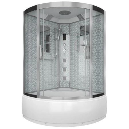 Душевая кабина Niagara Luxe NG-7744W (1200x1200х2150) высокий поддон стенки БЕЛЫЕ