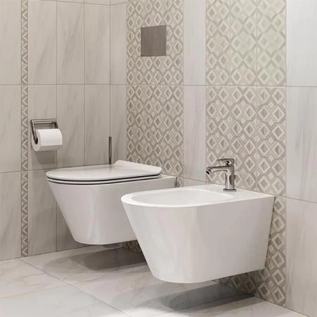 Биде Kerama Marazzi PLAZA MODERN ПЛАЗА МОДЕРН PLM.bidet.02 подвесное, белый глянцевый