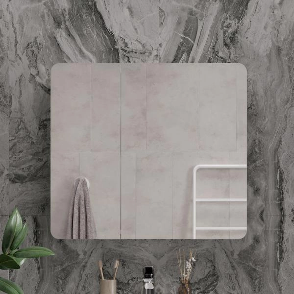 Шкаф зеркальный Volna 70 белый глянец