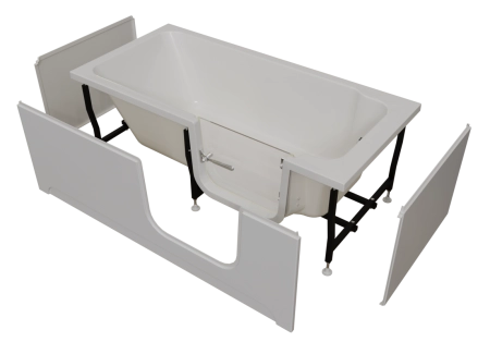 Ванна "Грасс 2" (правое исполнение, ванна с рамой - 1 шт., слив-перелив - 1 шт., фронтальная панель - 1 шт.)