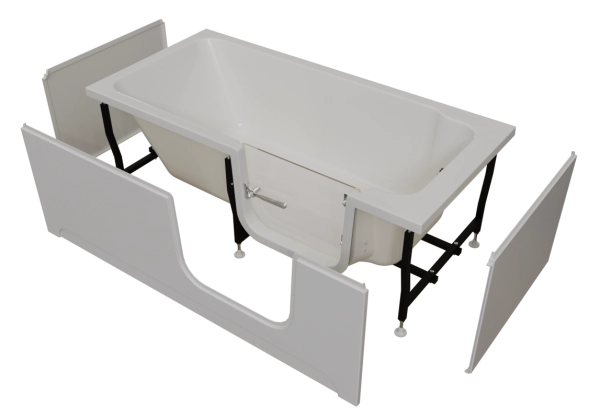 Ванна "Грасс 2" (правое исполнение, ванна с рамой - 1 шт., слив-перелив - 1 шт., фронтальная панель - 1 шт.)