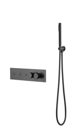 Смеситель FUSION Boheme TERMO с ручным душем GUN METAL 131-SYS-GM