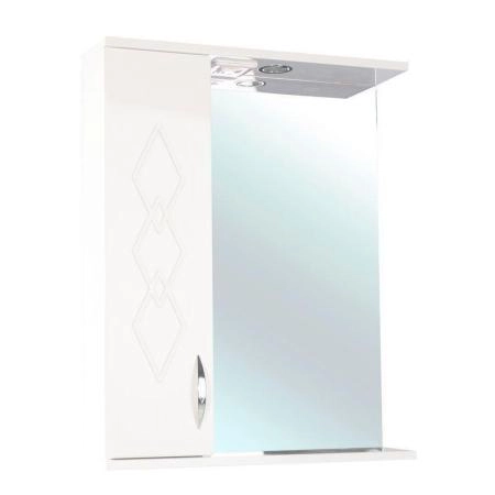 Зеркало шкаф BELLEZZA Элеганс-60 бежевое лев.(свет.)