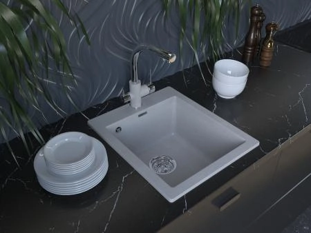 Мойка для кухни Paulmark LEER, PM104249-BE, бежевый, 415х490 мм