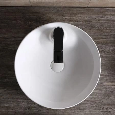 Раковина Cerutti SPA CR0090 накладная, белая, круглая, с отверстием под смеситель 440х440х130