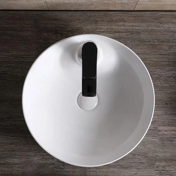 Раковина Cerutti SPA CR0090 накладная, белая, круглая, с отверстием под смеситель 440х440х130