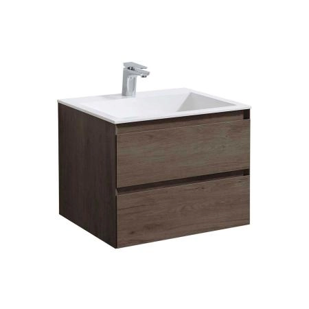 Тумба под раковину Vincea Luka 600 подвесная, 2 выкатных ящика soft-close, R.Oak