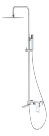 Душевая система Boheme Q белый, ручка хром, золото черная, ультрамарин (прямая, изогнутая) 148-W