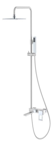 Душевая система Boheme Q белый, ручка хром, золото черная, ультрамарин (прямая, изогнутая) 148-W